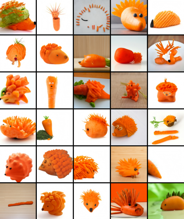 DALL-E carrot hedgehog