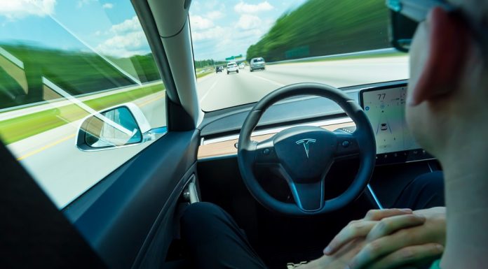 Autonomous driving in a Tesla